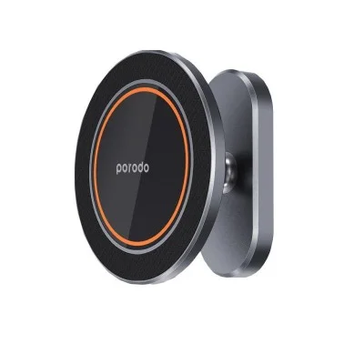 Porodo Aluminum Alloy Magsafe Mount Metal Base & Smooth Rotation -Black